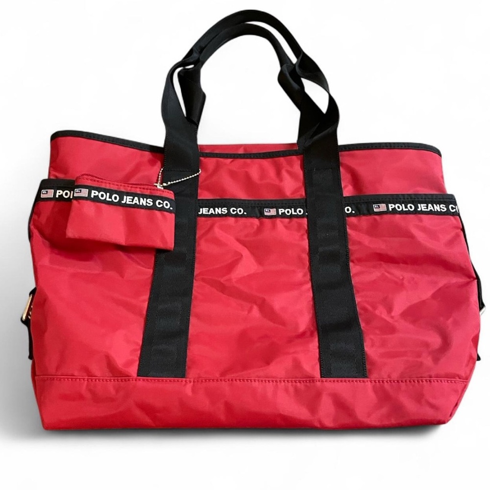 Ralph Lauren Red and Black Tote Bag